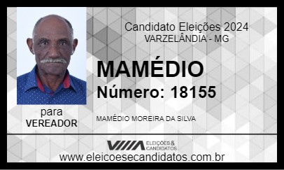 Candidato MAMÉDIO 2024 - VARZELÂNDIA - Eleições