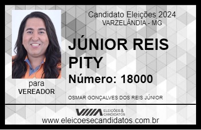 Candidato JÚNIOR REIS       PITY 2024 - VARZELÂNDIA - Eleições