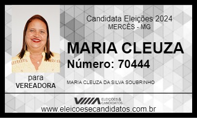 Candidato MARIA CLEUZA 2024 - MERCÊS - Eleições