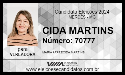 Candidato CIDA MARTINS 2024 - MERCÊS - Eleições