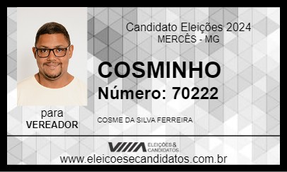 Candidato COSMINHO 2024 - MERCÊS - Eleições