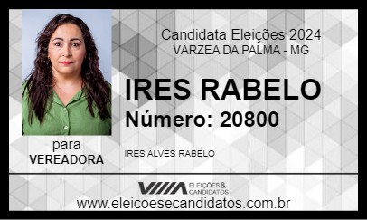 Candidato IRES RABELO 2024 - VÁRZEA DA PALMA - Eleições