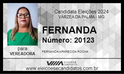 Candidato FERNANDA  2024 - VÁRZEA DA PALMA - Eleições