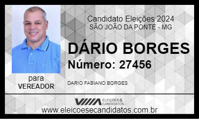 Candidato DÁRIO BORGES 2024 - SÃO JOÃO DA PONTE - Eleições