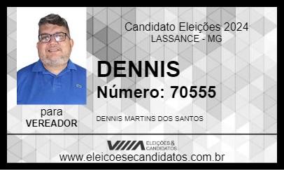 Candidato DENNIS 2024 - LASSANCE - Eleições