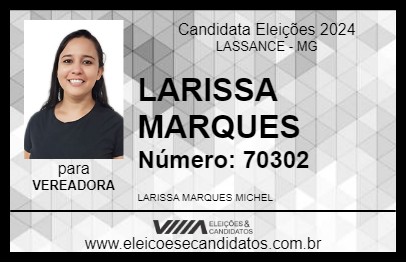 Candidato LARISSA MARQUES 2024 - LASSANCE - Eleições