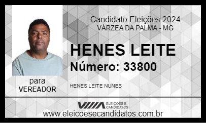 Candidato HENES LEITE 2024 - VÁRZEA DA PALMA - Eleições