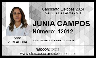 Candidato JUNIA CAMPOS 2024 - VÁRZEA DA PALMA - Eleições