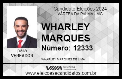 Candidato WHARLEY MARQUES 2024 - VÁRZEA DA PALMA - Eleições