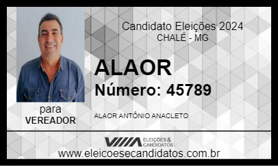 Candidato ALAOR 2024 - CHALÉ - Eleições