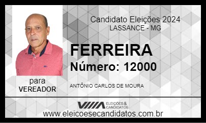 Candidato FERREIRA 2024 - LASSANCE - Eleições