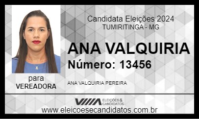 Candidato ANA VALQUIRIA 2024 - TUMIRITINGA - Eleições