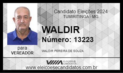 Candidato WALDIR  2024 - TUMIRITINGA - Eleições