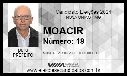 Candidato MOACIR 2024 - NOVA UNIÃO - Eleições