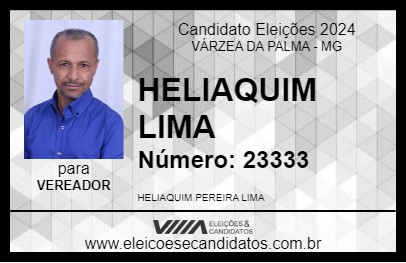 Candidato HELIAQUIM LIMA 2024 - VÁRZEA DA PALMA - Eleições