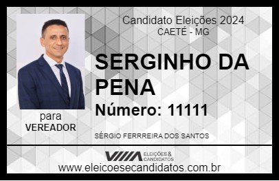 Candidato SERGINHO DA PENHA 2024 - CAETÉ - Eleições