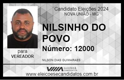 Candidato NILSINHO DO POVO 2024 - NOVA UNIÃO - Eleições