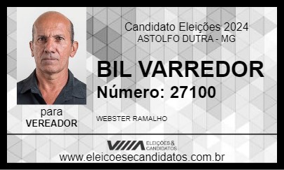 Candidato BIL VARREDOR 2024 - ASTOLFO DUTRA - Eleições