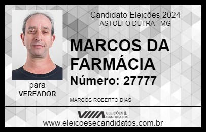 Candidato MARCOS DA FARMÁCIA 2024 - ASTOLFO DUTRA - Eleições