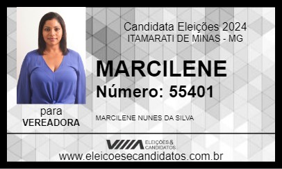 Candidato MARCILENE 2024 - ITAMARATI DE MINAS - Eleições