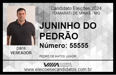 Candidato JUNINHO DO PEDRÃO 2024 - ITAMARATI DE MINAS - Eleições