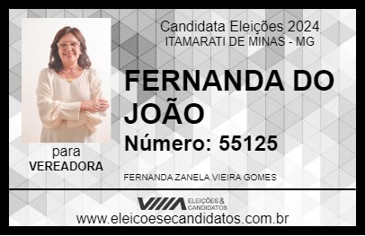 Candidato FERNANDA DO JOÃO 2024 - ITAMARATI DE MINAS - Eleições