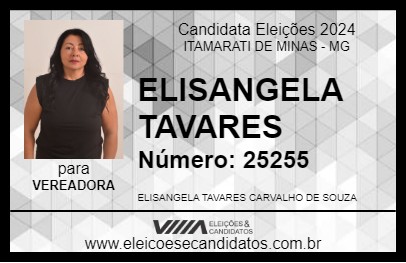 Candidato ELISANGELA TAVARES 2024 - ITAMARATI DE MINAS - Eleições