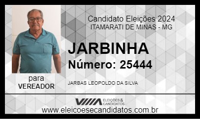 Candidato JARBINHA 2024 - ITAMARATI DE MINAS - Eleições