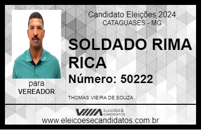 Candidato SOLDADO RIMA RICA 2024 - CATAGUASES - Eleições