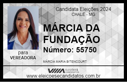 Candidato MÁRCIA DA FUNDAÇÃO 2024 - CHALÉ - Eleições