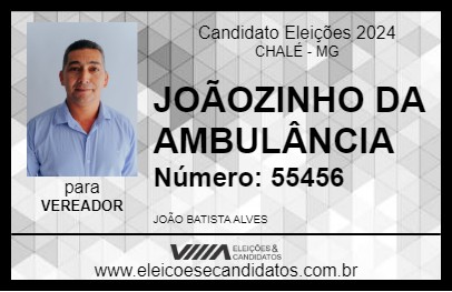 Candidato JOÃOZINHO DA AMBULÂNCIA 2024 - CHALÉ - Eleições