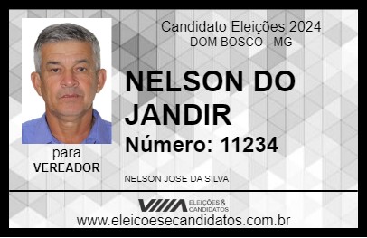 Candidato NELSON DO JANDIR 2024 - DOM BOSCO - Eleições