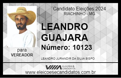 Candidato LEANDRO GUAJARA 2024 - RIACHINHO - Eleições