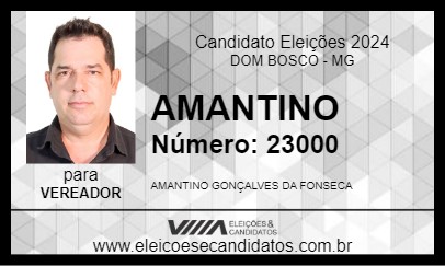 Candidato AMANTINO 2024 - DOM BOSCO - Eleições