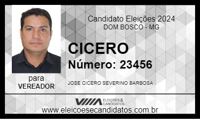 Candidato CICERO 2024 - DOM BOSCO - Eleições