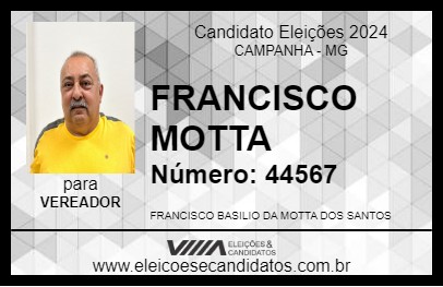 Candidato FRANCISCO MOTTA 2024 - CAMPANHA - Eleições