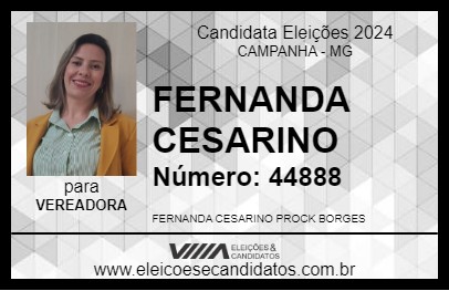 Candidato FERNANDA CESARINO 2024 - CAMPANHA - Eleições