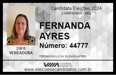 Candidato FERNANDA AYRES 2024 - CAMPANHA - Eleições