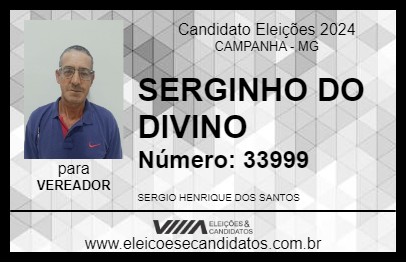 Candidato SERGINHO DO DIVINO 2024 - CAMPANHA - Eleições