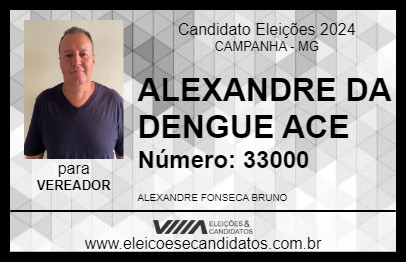 Candidato ALEXANDRE DA DENGUE ACE 2024 - CAMPANHA - Eleições