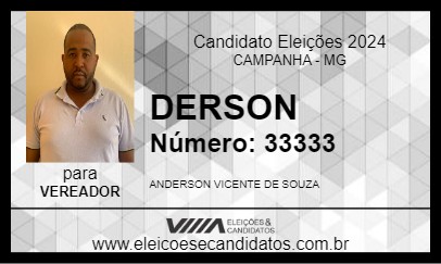 Candidato DERSON 2024 - CAMPANHA - Eleições