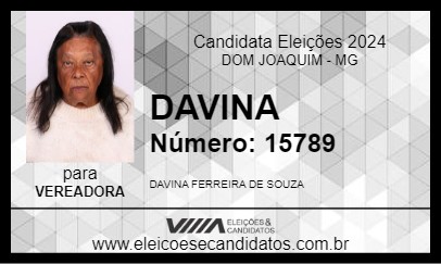 Candidato DAVINA 2024 - DOM JOAQUIM - Eleições