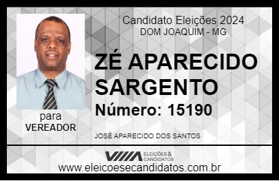 Candidato ZÉ APARECIDO SARGENTO 2024 - DOM JOAQUIM - Eleições