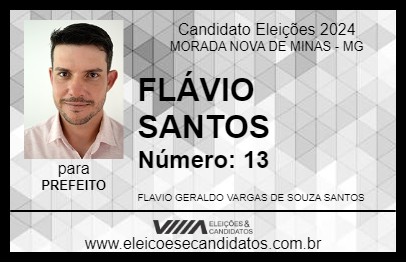 Candidato FLÁVIO SANTOS 2024 - MORADA NOVA DE MINAS - Eleições