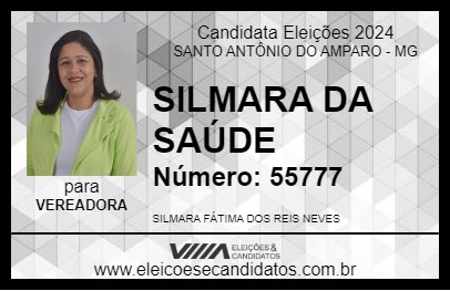 Candidato SILMARA DOS REIS NEVES 2024 - SANTO ANTÔNIO DO AMPARO - Eleições