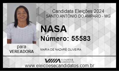 Candidato NASA 2024 - SANTO ANTÔNIO DO AMPARO - Eleições