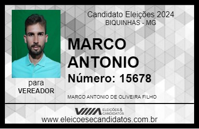 Candidato MARCO ANTONIO 2024 - BIQUINHAS - Eleições