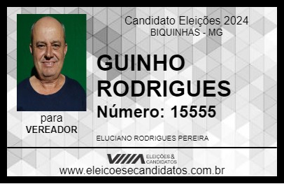 Candidato GUINHO RODRIGUES 2024 - BIQUINHAS - Eleições