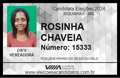 Candidato ROSINHA CHAVEIA 2024 - BIQUINHAS - Eleições