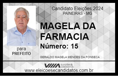 Candidato MAGELA DA FARMACIA 2024 - PAINEIRAS - Eleições